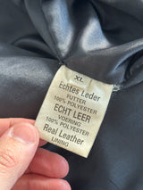 Vintage Leather patina zip up Biker Jacket (XL)