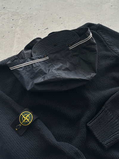 SS/12 Stone Island Chunky Knit Zip Up Hoodie (XXL)