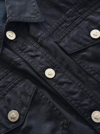 90's Versace Jeans Couture Satin Button Up Jacket (Women's M)