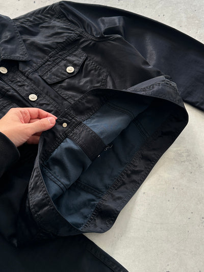 90's Versace Jeans Couture Satin Button Up Jacket (Women's M)