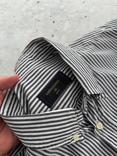 90's Valentino Jeans Vertical Stripe Shirt (XL)