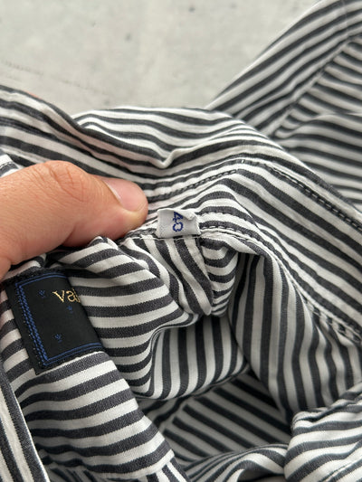 90's Valentino Jeans Vertical Stripe Shirt (XL)
