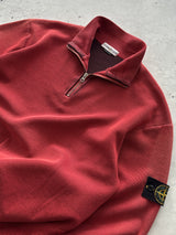 Vintage Stone Island Ribbed 1/4 Zip Pullover Jumper (M)
