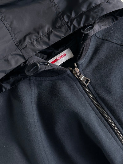 Prada Sport Zip Up nylon hood Hoodie (Women's S/M)