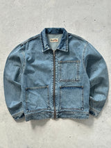 Stussy Denim workwear heavyweight Zip Up Jacket (M)