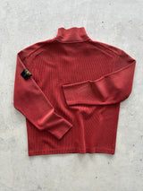 Vintage Stone Island Ribbed 1/4 Zip Pullover Jumper (M)