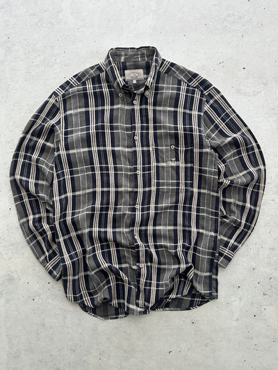 90's Armani Jeans Checked Flannel Shirt (L)