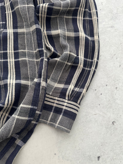 90's Armani Jeans Checked Flannel Shirt (L)