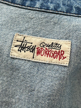 Stussy Denim workwear heavyweight Zip Up Jacket (M)