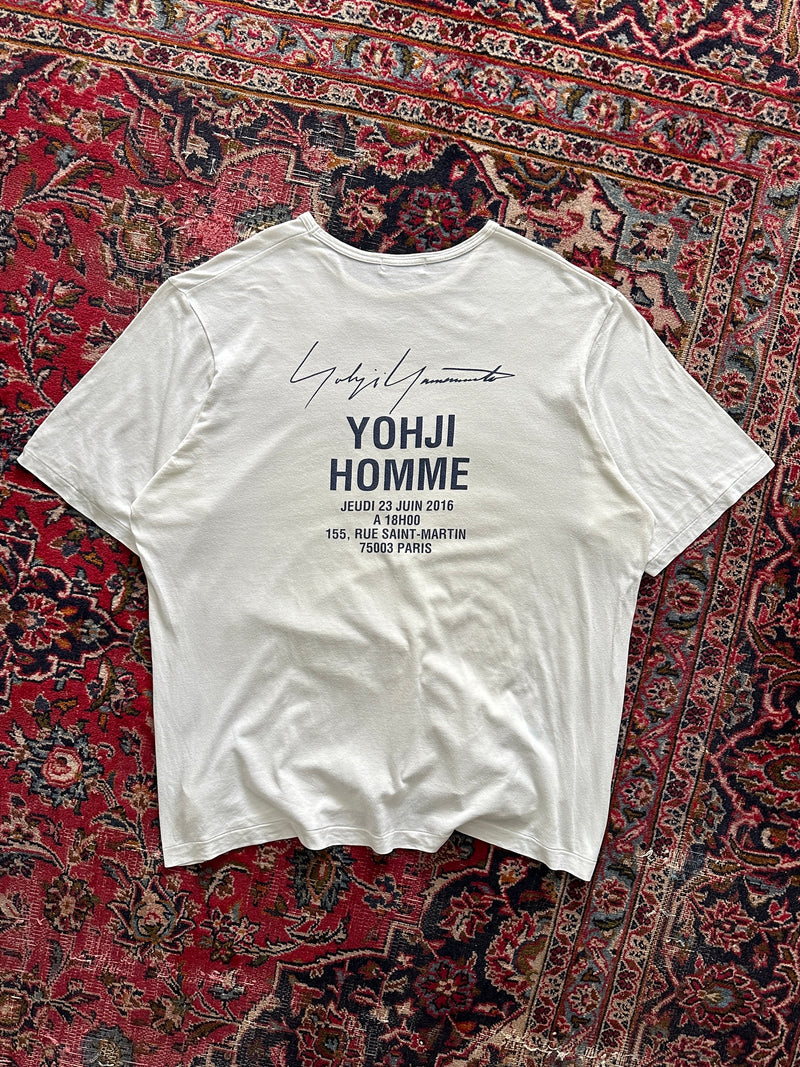 2016 Yohji Yamamoto Pour Homme Paris Staff T Shirt (XL)