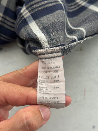 90's Armani Jeans Checked Flannel Shirt (L)