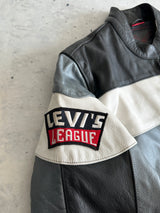 Vintage Levi's Leather Zip Up Racing Jacket (M)