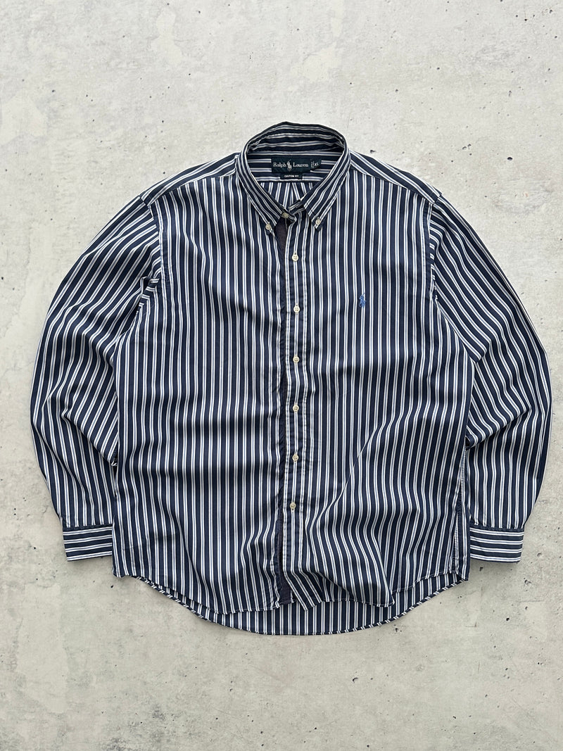 Ralph Lauren Vertical Stripe Long Sleeve Shirt (XL)