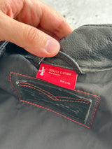 Vintage Levi's Leather Zip Up Racing Jacket (M)