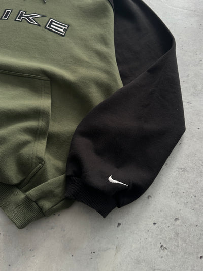 90's Nike Two Tone Spell Out Pullover Hoodie (L)