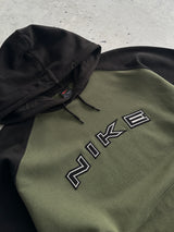90's Nike Two Tone Spell Out Pullover Hoodie (L)