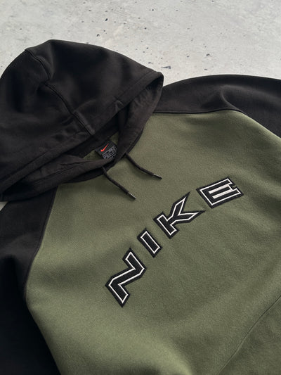 90's Nike Two Tone Spell Out Pullover Hoodie (L)