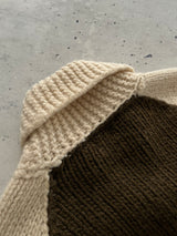 00's Evisu Chunky Wool Knit Zip Up Jumper (XL)