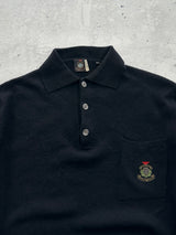 Vintage Giorgio Armani Embroidered Logo Wool Knit Jumper (S)