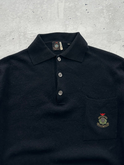 Vintage Giorgio Armani Embroidered Logo Wool Knit Jumper (S)