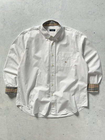 00's Burberry Nova Check Long Sleeve Shirt (XL)