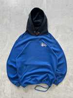 Stussy script two tone heavyweight pullover hoodie (XL)