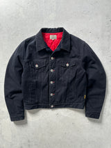 90's Armani Jeans Brushed Cotton Padded Trucker Jacket (M)