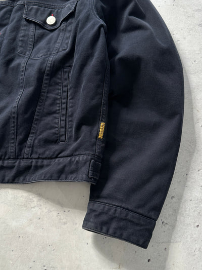 90's Armani Jeans Brushed Cotton Padded Trucker Jacket (M)
