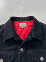 90's Armani Jeans Brushed Cotton Padded Trucker Jacket (M)