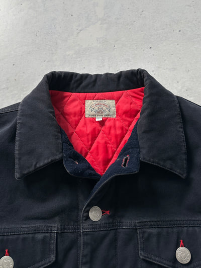 90's Armani Jeans Brushed Cotton Padded Trucker Jacket (M)