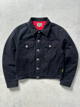 90's Armani Jeans Brushed Cotton Padded Trucker Jacket (M)