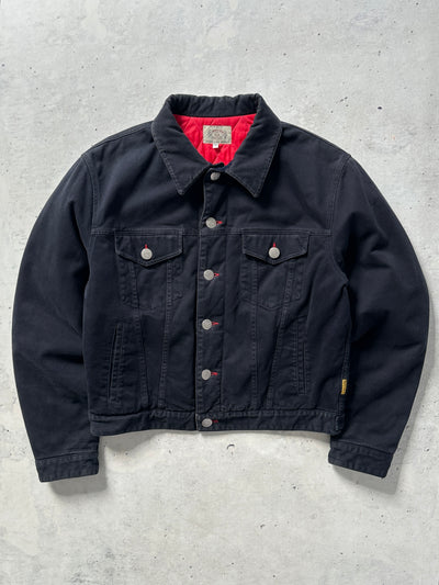 90's Armani Jeans Brushed Cotton Padded Trucker Jacket (M)