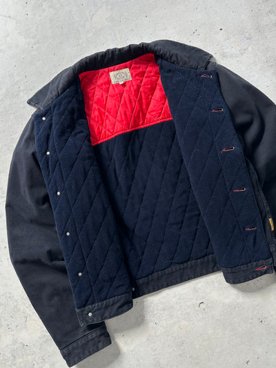 90's Armani Jeans Brushed Cotton Padded Trucker Jacket (M)