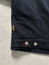 90's Armani Jeans Brushed Cotton Padded Trucker Jacket (M)