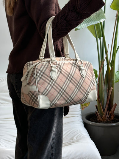 Burberry Blue Label Mini Boston Nova Check Bag (One Size)