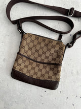Vintage Gucci Canvas Small Shoulder / Crossbody Bag (One Size)