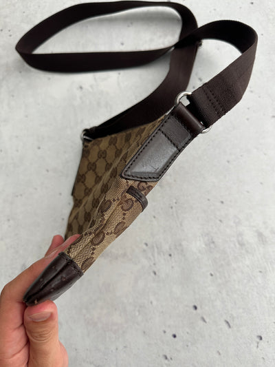 Vintage Gucci Canvas Small Shoulder / Crossbody Bag (One Size)