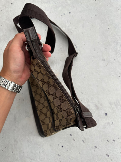 Vintage Gucci Canvas Small Shoulder / Crossbody Bag (One Size)
