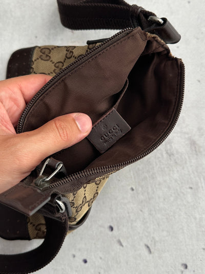 Vintage Gucci Canvas Small Shoulder / Crossbody Bag (One Size)