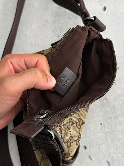 Vintage Gucci Canvas Small Shoulder / Crossbody Bag (One Size)