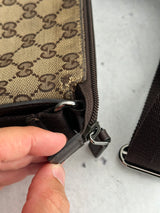 Vintage Gucci Canvas Small Shoulder / Crossbody Bag (One Size)