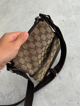 Vintage Gucci Canvas Small Shoulder / Crossbody Bag (One Size)