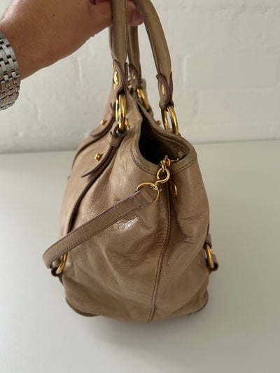 Vintage Miu Miu Vitello Lux 2 Way Leather Bag (One Size)