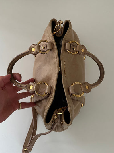 Vintage Miu Miu Vitello Lux 2 Way Leather Bag (One Size)