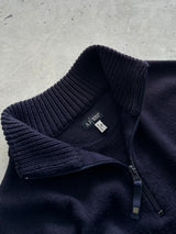 Armani Jeans 1/4 Zip Pullover Knit Jumper (L)