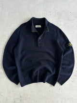 Stone Island 1/4 Zip wool Pullover Knit Jumper (L)