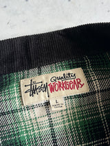 Stussy Quality Workwear plaid corduroy collar jacket (L)