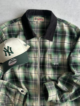 Stussy Quality Workwear plaid corduroy collar jacket (L)
