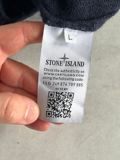 Stone Island 1/4 Zip wool Pullover Knit Jumper (L)