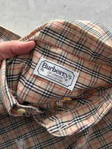 90's Burberry Nova Check Long Sleeve Shirt (XL)